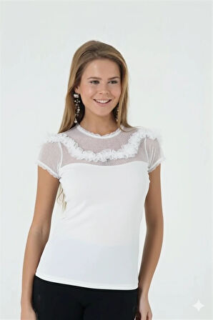 Yarım Kol Bluz Berrak Marka 2634