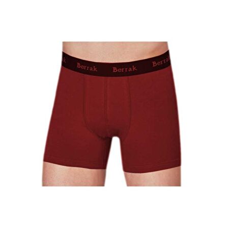 Berrak Premium Likralı Modal Penye Erkek Boxer - 4476-Bordo