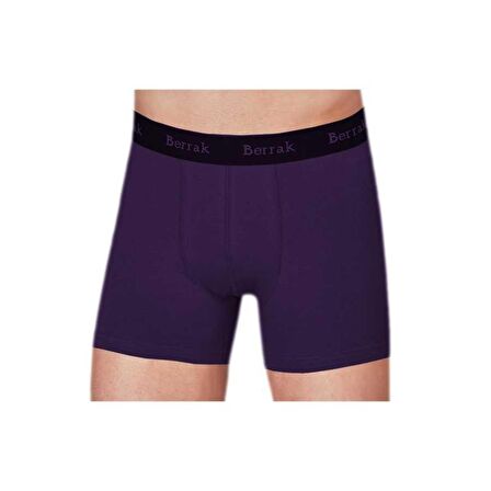 Berrak Premium Likralı Modal Penye Erkek Boxer - 4476-Mürdüm
