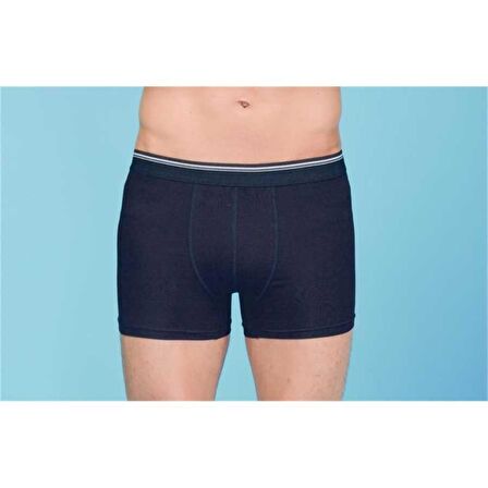 Berrak Likralı Penye Erkek Boxer - 1097-Lacivert