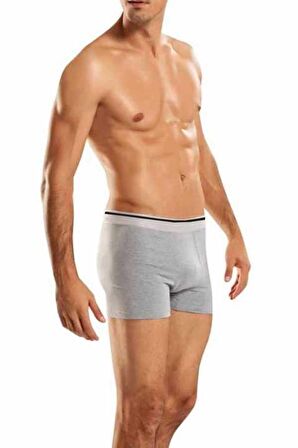 Berrak Likralı Penye Erkek Boxer - 1097-Gri