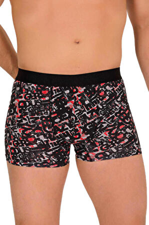 Berrak 4480 (Battal) Likralı Desenli Erkek Boxer