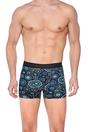Berrak 4431 Licralı Dijital Baskılıi Erkek Boxer Battal