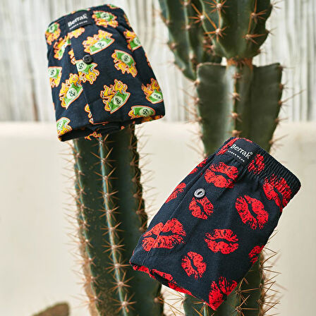 Berrak 1058 Erkek Penye Emprime Boxer