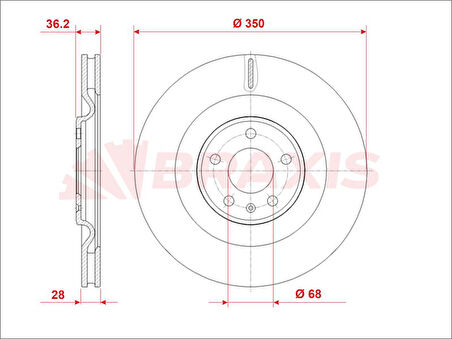 Vag Fren Diski Arka A6 A7 Q8 19 > Touareg Q8 Quattro 18> Q7 16> - Braxıs Ae1000
