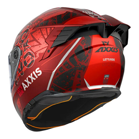 Axxis Kapalı Kask Hawk Evo Sv C5 Let's Ride Mat Kırmızı