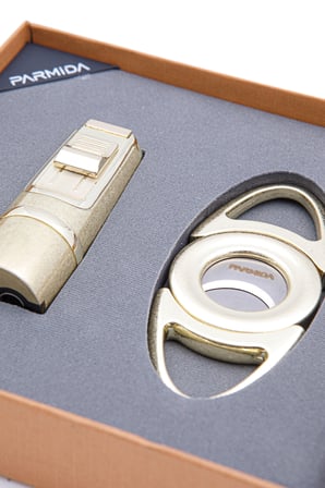 Parmida Çakmak Kesici İkili Fırçalı Gold Puro Seti - TR8420