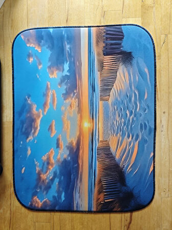 SGE TEKNOLOJİ 55X45 CM DENİZ MANZARASI KAYDIRMAZ TABAN SPEED YÜZEY OYUNCU MOUSE PAD GAMİNG PAD