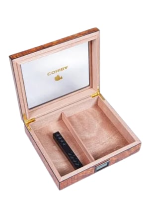 Cohiba Kahverengi Camlı Sedir Humidor Puro Kutusu - TR9823
