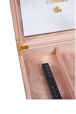 Cohiba Kahverengi Camlı Sedir Humidor Puro Kutusu - TR9823