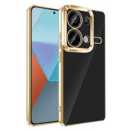 Xiaomi Redmi Note 13 Pro 4G Kılıf Köşeleri Renkli Şeffaf Kamera Korumalı Silikon Luxury Kapak