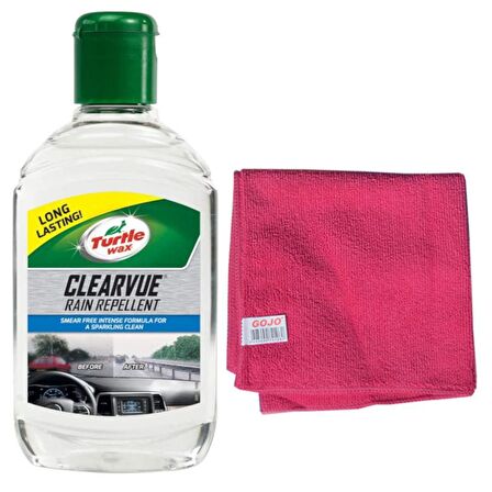 Turtle Wax Cam Yağmur Kaydırıcı + Mikrofiber Bez