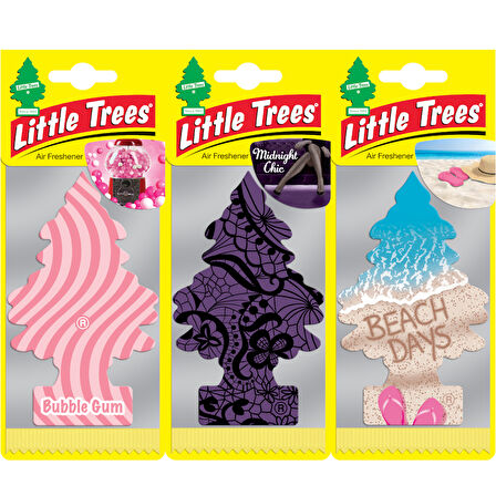 Car Freshner Asma Koku 3'lü Sakız-Gece-Plaj Karışık Set