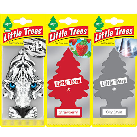 Car Freshner Asma Koku 3'lü Vahşi, Çilek, Şehir Karışık Set