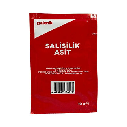 Galenik Salisilik Asit (Acıde Salıcylıque) 10 gr x 50 Adet
