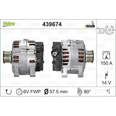 Psa Alternator 12v 150a Berlingo C2 C3 C4 C5 Jumper Xsara Partner Ducato Partner Boxer P308 P3008 P5008 - Valeo 439674