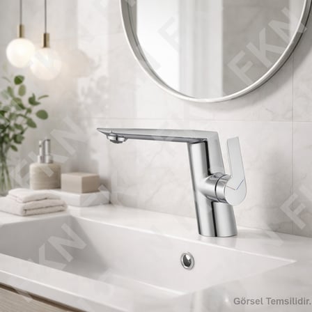 FKN Krom Pirinç Lavabo Bataryası