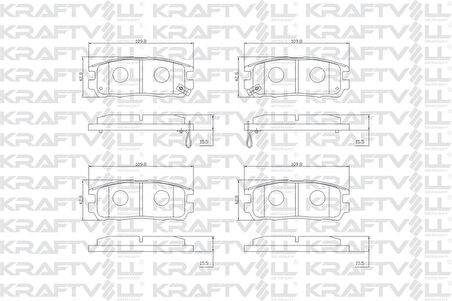 İsuzu Ticarı Arka Fren Balatası Frontera 92 98 İsuzu Trooper 92> - Kraftvoll 07010463