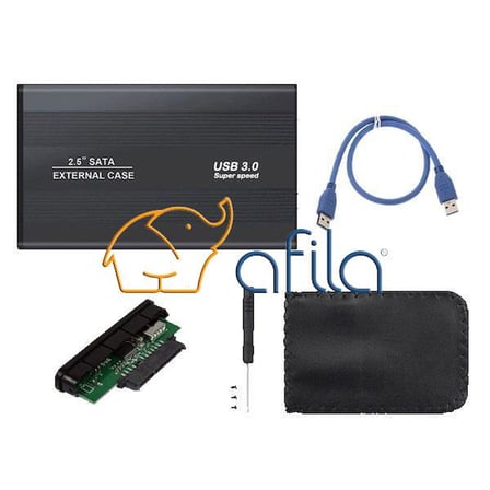Afila 2.5" USB 3.0 Harici Harddisk HDD Kutusu Sata Disk Siyah (Plastik)
