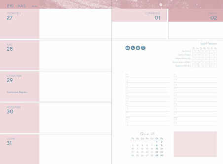 Gıpta 2025 Eylül-2026 Aralık DİKİŞLİ Akademik Ajanda 17X24 Cm  Model-3