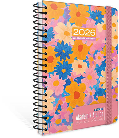 Gıpta 2025 Eylül-2026 Aralık SPİRALLİ Akademik Ajanda 17X24 Cm  Model-3