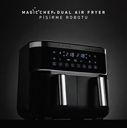 King Magic Chef+ KYF32 8 lt Yağsız Airfryer Siyah