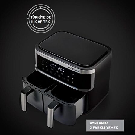 King Magic Chef+ KYF32 8 lt Yağsız Airfryer Siyah