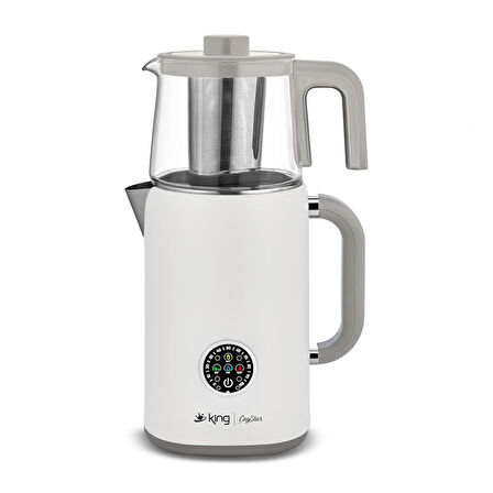 KING KCM387 ÇAYSTAR DİJİTAL ÇAY MAKİNESİ BEYAZ