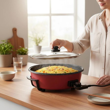 K2101 Tavazade Çok Amaçlı Pizza Tava Kırmızı
