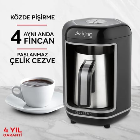 K607 Kısmet Pro Türk Kahve Makinesi - Siyah