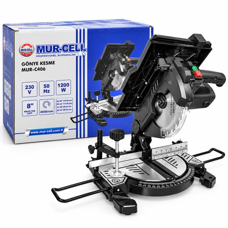 MUR-CELL MUR-C106 1200W 8 İnç 210 MM Profesyonel Gönye Kesme Makinesi