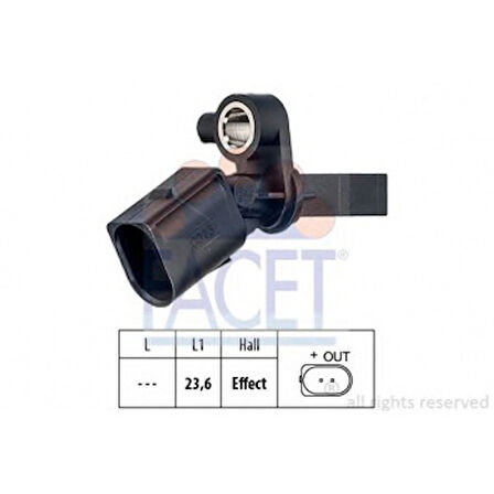 Vag Abs Sensoru Arka Sag Polo 02>12 A2 00>05 Cordoba 03>09 İbiza 02>11 Fabıa 00>10 - Facet 21.0013