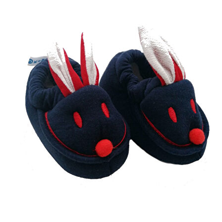 Laci Kırmızı Tavşan Kulaklı Penye Kaymaz Taban Patik