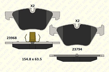 Bmw Fren Balatası On Bmw E60 E87 E90 F10 - Kale B 23794 203 05 Msh