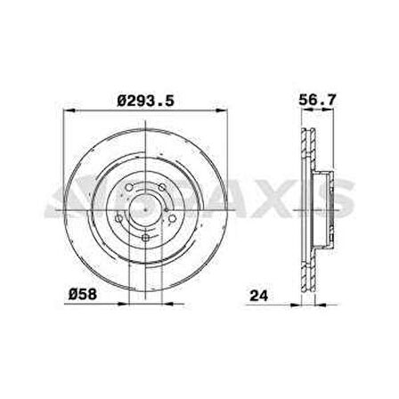 Subaru On Fren Disk Aynası Havalı Forester 04>10 İmpreza 04>11 Legacy 09>11 Outback 03>11 294×5 - Braxıs Ae0398