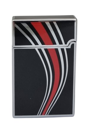 Vindiesel Soft Flame Siyah-Gümüş-Kırmızı Desenli Çakmak - TR7690