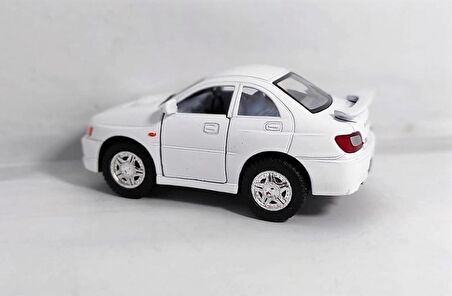 10 cm. Çek Bırak Beyaz Subaru Impreza Wrx Diecast Araba  