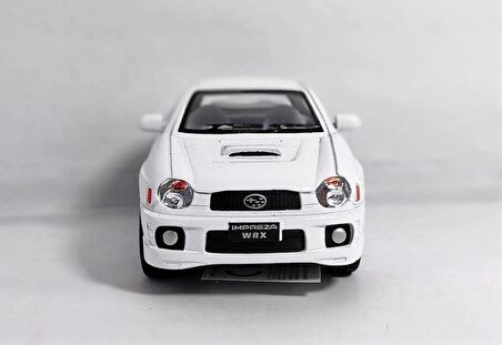 10 cm. Çek Bırak Beyaz Subaru Impreza Wrx Diecast Araba  