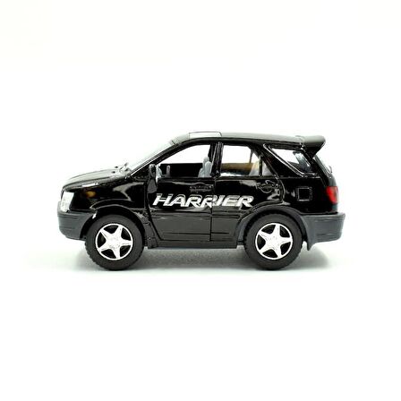 10 cm. Çek Bırak Siyah Toyota Harrier Diecast Araba  