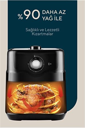 Sco-5055 Yağsız Zaman Ayarlı 4,5l 1500w Airfryer Fritöz