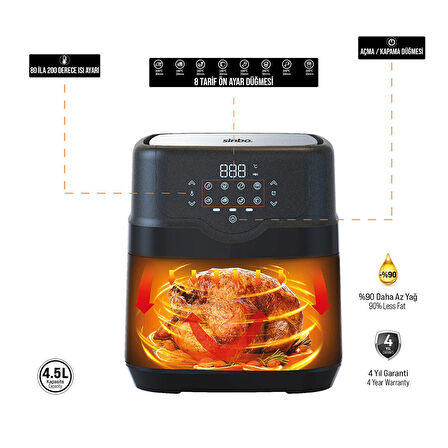 Sinbo Air Fryer 4.5 lt