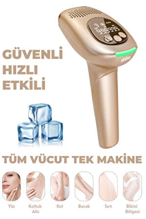 Sinbo SelB-BUZ60494 IPL Buz Lazer Epilasyon Atım Auto/Manuel Dijital Ekran