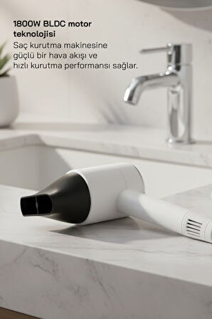 Shd-1705 Bldc Saç Kurutma Makinesi-Beyaz