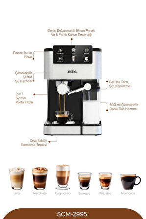 SİNBO SCM-2995 ESPRESSO KAHVE MAKİNASI 