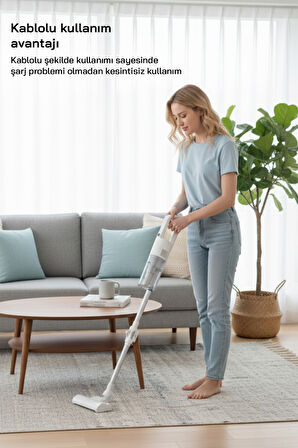 Sinbo SVC-8629 Kablolu Dikey Elektrikli Süpürge - Mavi