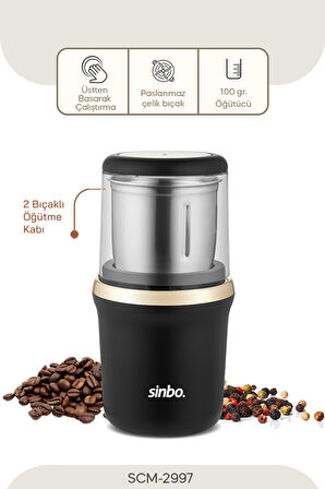 Sinbo SCM-2997 Kahve ve Baharat Öğütücü Gold