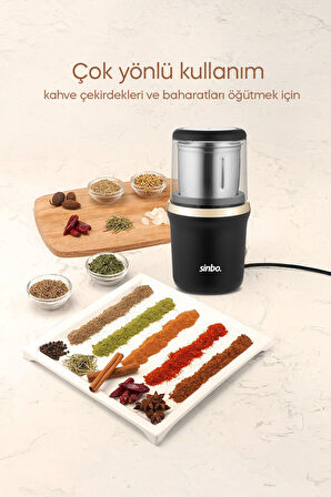 Sinbo SCM-2997 Kahve ve Baharat Öğütücü Gold