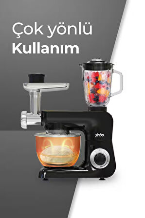  SMX-2775 Çok Amaçlı Mutfak Şefi ( Hamur - Kıyma - Blender Makinesi )