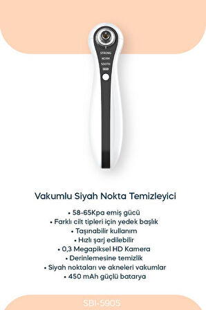 Sinbo 3’ü 1 Arada Yüz Bakım Seti Gözenek Temizleme + Peeling + Masaj