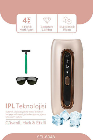 Sinbo Sel-6048 IPL Lazer Epilasyon Cihazı Acısız Kalıcı Epilasyon Purple